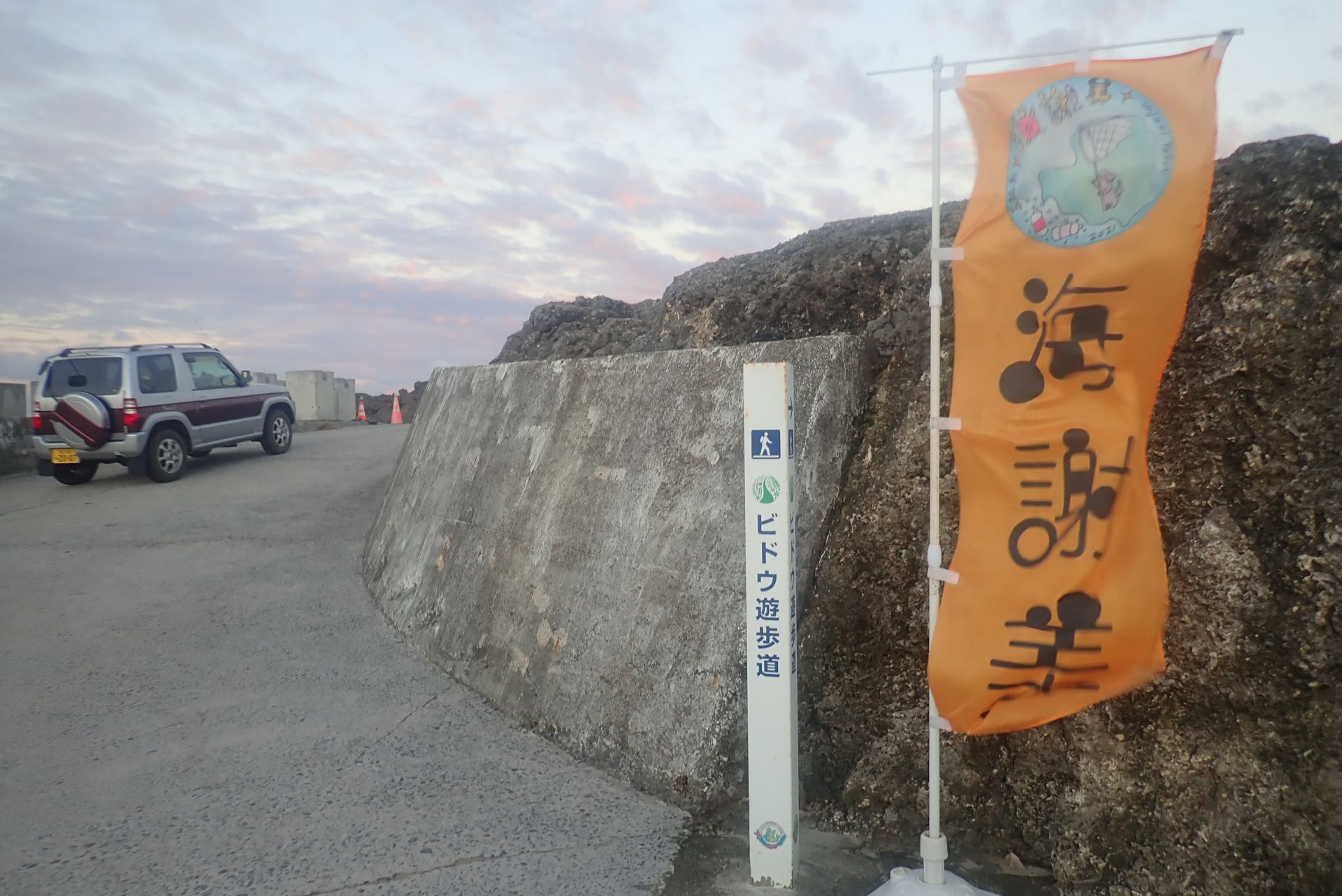 旗が立った直後、仲間の車が来ました。